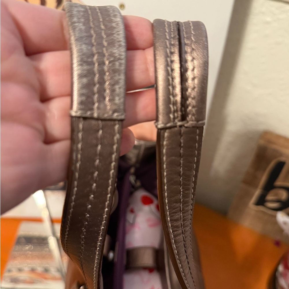 Coach Soho East West  Bronze  Leather Tote Bag - Picture 5 of 14
